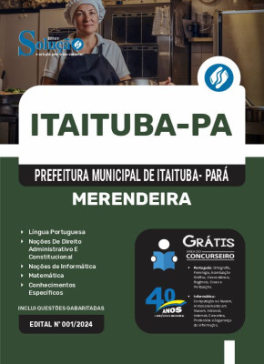 Apostila Prefeitura de Itaituba - PA 2024 - Merendeira - Imagem 3