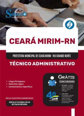 Apostila Prefeitura de Ceará Mirim - RN 2024 - Técnico Administrativo - Imagem 3