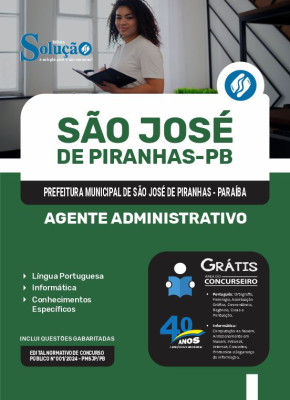 Apostila Prefeitura de São José de Piranhas - PB 2024 - Agente Administrativo - Imagem 3