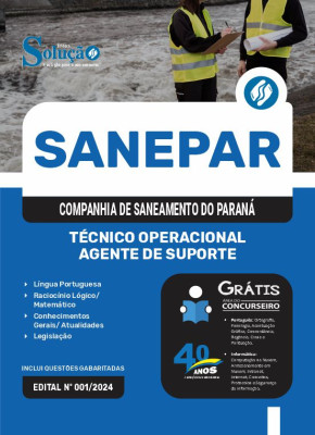 Apostila SANEPAR  - Técnico Operacional - Agente de Suporte - Imagem 3