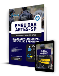 Capa Apostila Prefeitura de Embu das Artes - SP 2024 - Guarda Civil Municipal Masculino e Feminino