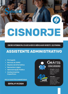 Apostila CISNORJE 2024 - Assistente Administrativo - Imagem 3