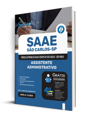 Apostila SAAE São Carlos - SP 2024 - Assistente Administrativo - Imagem 2