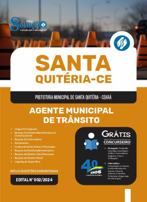 Apostila Prefeitura de Santa Quitéria - CE em PDF 2024 - Agente Municipal de Trânsito - Imagem 1