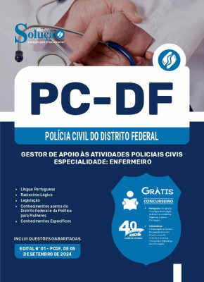 Apostila PCDF 2024 - Gestor de Apoio às Atividades Policiais Civis - Especialidade: Enfermeiro - Imagem 3