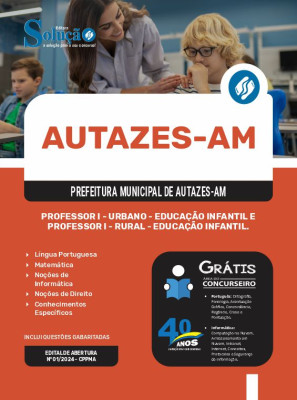 Apostila Prefeitura de Autazes - AM em PDF 2024 - Professor I - Urbano - Educação Infantil e Professor I - Rural - Educação Infantil - Imagem 1