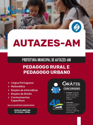 Apostila Prefeitura de Autazes - AM em PDF 2024 - Pedagogo Rural e Pedagogo Urbano - Imagem 1