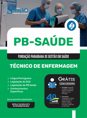 Apostila PB Saúde em PDF 2024 - Técnico de Enfermagem - Imagem 1