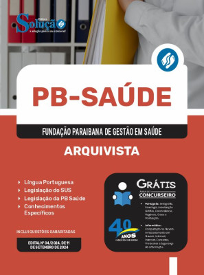 Apostila PB Saúde 2024 - Arquivista - Imagem 3