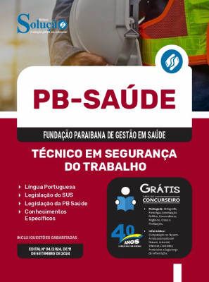 Apostila PB Saúde 2024 - Técnico em Segurança do Trabalho - Imagem 3