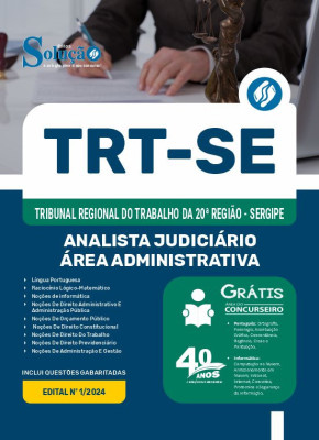 Apostila TRT-SE em PDF 2024 - Analista Judiciário - Área Administrativa - Imagem 1