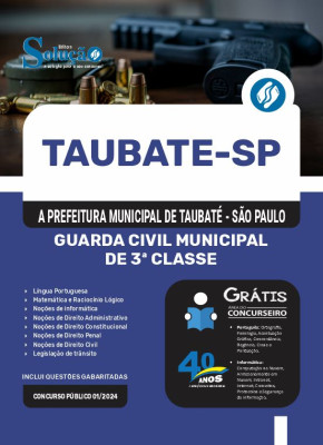 Apostila Prefeitura de Taubaté - SP 2024 - Guarda Civil Municipal de 3ª Classe - Imagem 3