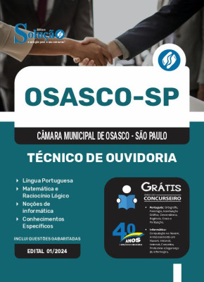 Apostila Câmara de Osasco - SP 2024 - Técnico de Ouvidoria - Imagem 3