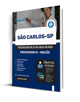 Apostila Prefeitura de São Carlos - SP 2024 - Professor III - Inglês - Imagem 2