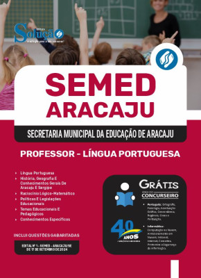 Apostila SEMED Aracaju 2024 - Professor - Língua Portuguesa - Imagem 3