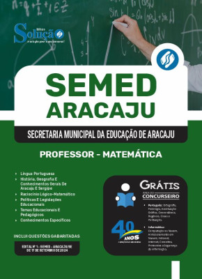 Apostila SEMED Aracaju 2024 - Professor - Matemática - Imagem 3