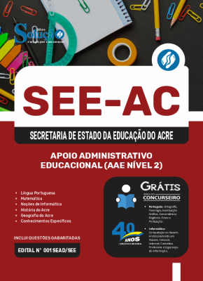 Apostila SEE-AC 2024 - Apoio Administrativo Educacional (AAE Nível 2) - Imagem 3