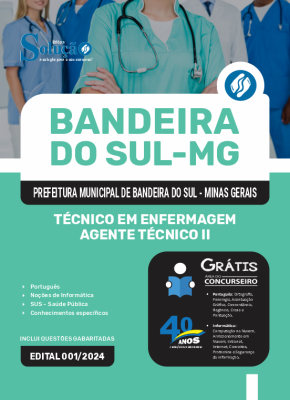 Apostila Prefeitura de Bandeira do Sul - MG em PDF 2024 - Técnico em Enfermagem - Agente Técnico II - Imagem 1