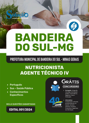 Apostila Prefeitura de Bandeira do Sul - MG 2024 - Nutricionista - Agente Técnico IV - Imagem 3