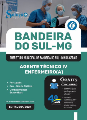 Apostila Prefeitura de Bandeira do Sul - MG em PDF 2024 - Agente Técnico IV - Enfermeiro(a) - Imagem 1