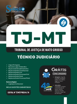 Apostila TJ-MT 2024 - Técnico Judiciário - Imagem 3