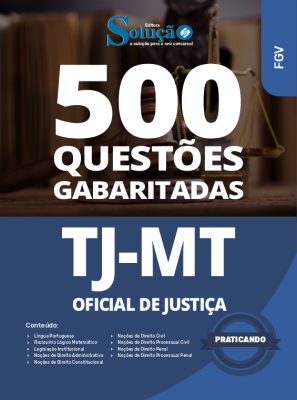 Caderno de Questões TJ-MT - Oficial de Justiça - 500 Questões Gabaritadas - Imagem 2