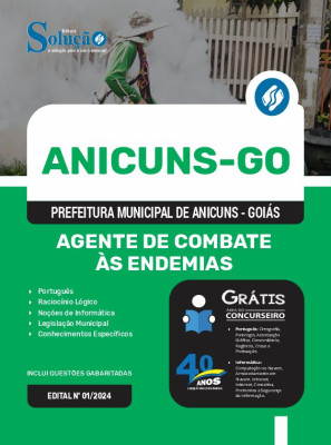 Apostila Prefeitura de Anicuns - GO 2024 - Agente de Combate às Endemias - Imagem 3