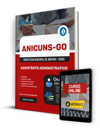 Capa Apostila Prefeitura de Anicuns - GO 2024 - Assistente Administrativo