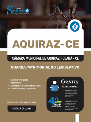 Apostila Câmara de Aquiraz - CE em PDF 2024 - Guarda Patrimonial do Legislativo - Imagem 1