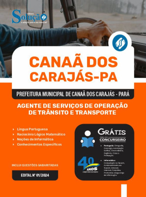 Apostila Prefeitura de Canaã dos Carajás - PA 2024 - Agente de Serviços de Operação de Trânsito e Transporte - Imagem 3