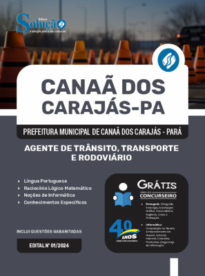 Apostila Prefeitura de Canaã dos Carajás - PA em PDF 2024 - Agente de Trânsito, Transporte e Rodoviário - Imagem 1