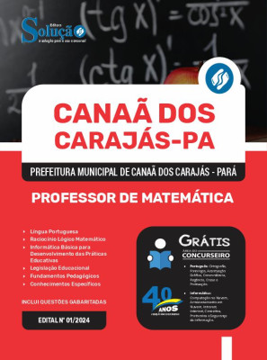 Apostila Prefeitura de Canaã dos Carajás - PA 2024 - Professor de Matemática - Imagem 3