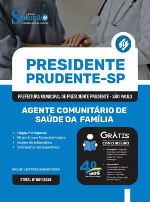 Apostila Prefeitura de Presidente Prudente - SP 2024 - Agente Comunitário de Saúde da Família - Imagem 3