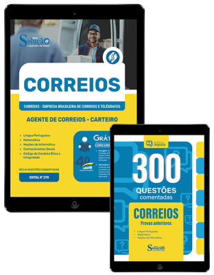 Combo CORREIOS Agente de Correios – Carteiro (Apostila + Questões Comentadas)