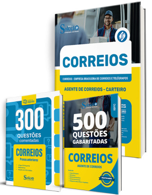 Combo CORREIOS (3 em 1) – Agente de Correios – Carteiro (Apostila + Questões Gabaritadas + Comentadas)