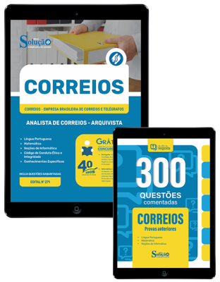 Combo CORREIOS Analista de Correios - Arquivista (Apostila + Questões Comentadas) - Imagem 1