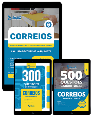 Combo CORREIOS (3 em 1) Analista de Correios - Arquivista (Apostila + Questões Gabaritadas + Comentadas) - Imagem 1