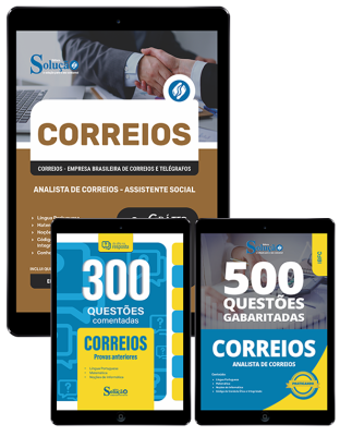 Combo CORREIOS (3 em 1) Analista de Correios - Assistente Social (Apostila + Questões Gabaritadas + Comentadas) - Imagem 1