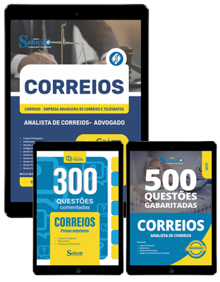 Combo CORREIOS (3 em 1) Analista de Correios – Advogado (Apostila + Questões Gabaritadas + Comentadas)