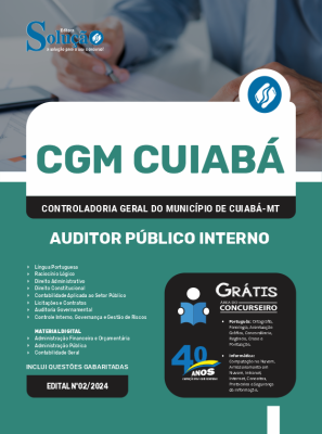 Apostila CGM Cuiabá - MT 2024 - Auditor Público Interno - Imagem 3