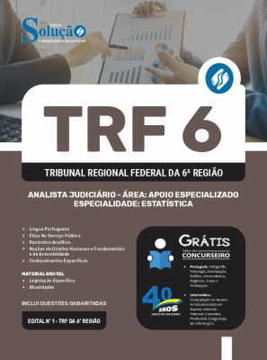 Apostila TRF-6 2024 - Analista Judiciário - Área: Apoio Especializado - Especialidade: Estatística - Imagem 3