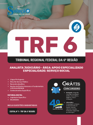 Apostila TRF-6 2024 - Analista Judiciário - Área: Apoio Especializado - Especialidade: Serviço Social - Imagem 3