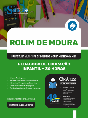 Apostila Prefeitura de Rolim de Moura - RO 2024 - Pedagogo de Educação Infantil - 30 horas - Imagem 3