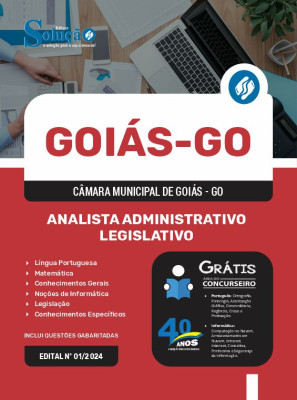 Apostila Câmara de Goiás - GO 2024 - Analista Administrativo Legislativo - Imagem 3