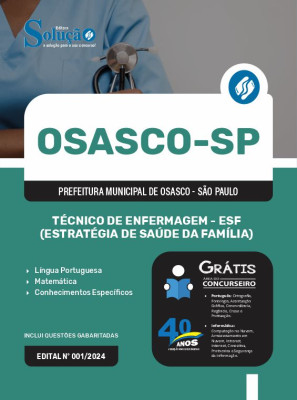 Apostila Prefeitura de Osasco - SP 2024 - Técnico de Enfermagem - ESF (Estratégia de Saúde da Família) - Imagem 3