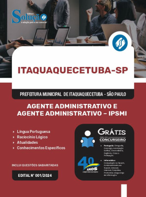 Apostila Prefeitura de Itaquaquecetuba - SP 2024 - Agente Administrativo e Agente Administrativo - IPSMI - Imagem 3