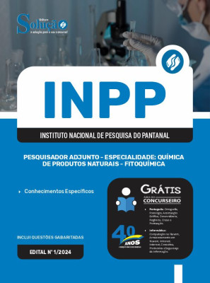 Apostila INPP 2024 - Pesquisador Adjunto - Especialidade: Química de Produtos Naturais - Fitoquímica - Imagem 3