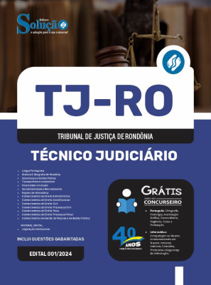 Apostila TJ-RO 2024 - Técnico Judiciário - Imagem 3