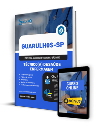 Capa Apostila Prefeitura de Guarulhos - SP 2024 - Técnico(a) de Saúde - Enfermagem