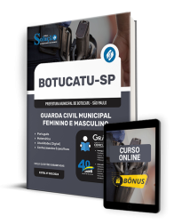 Capa Apostila Prefeitura de Botucatu - SP 2024 - Guarda Civil Municipal Feminino e Masculino